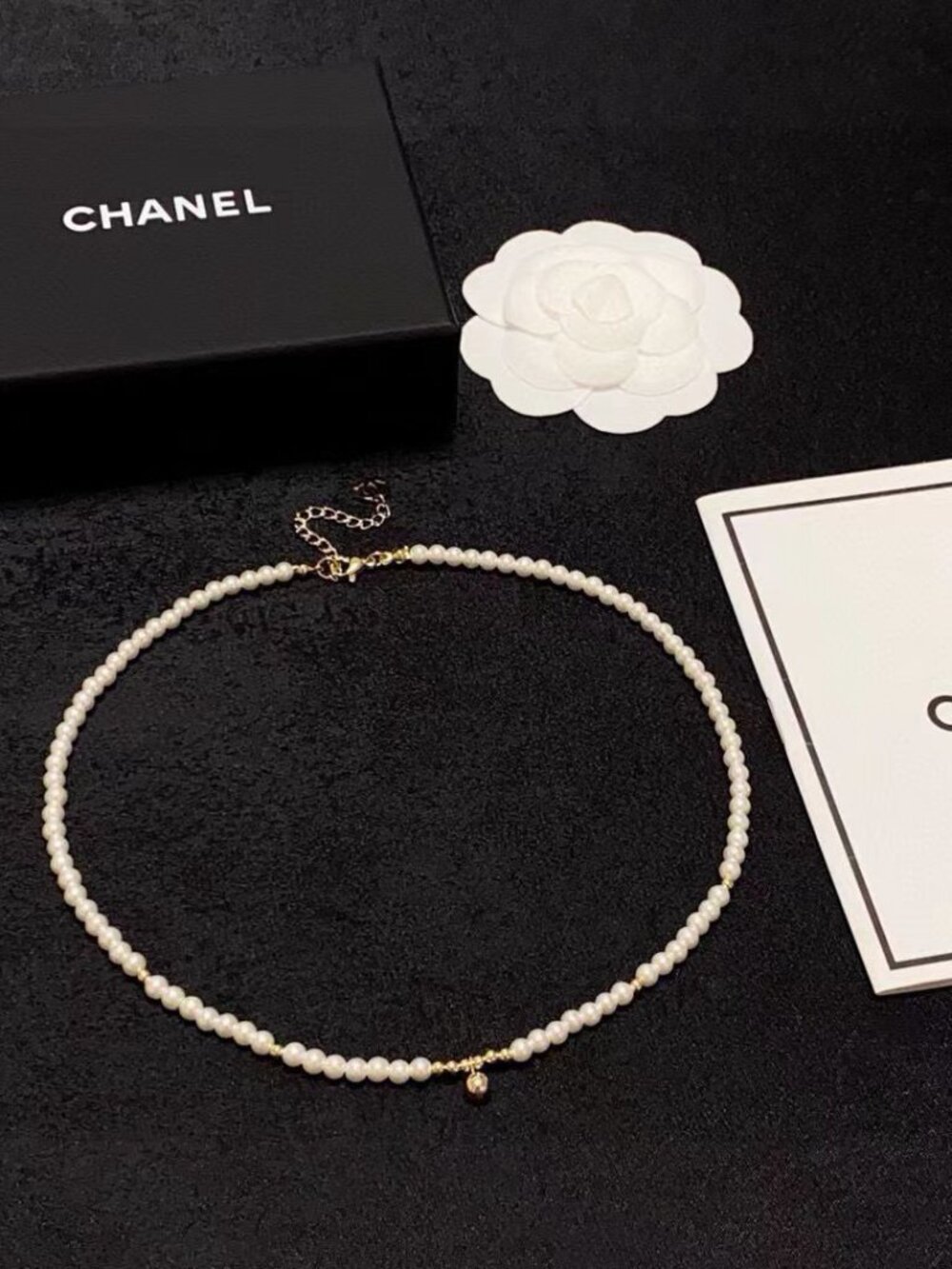 🍀Chanel pearl jingle ball pendant necklace